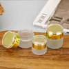Set de Botellas al por Mayor para Productos de Cuidado de la Piel Acabado Mate Botella Tapa Dorada Botella con Atomizador para Loción Botella Portátil para Muestras de Cosméticos de Viaje