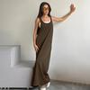 Amazon Primavera y Verano Nuevo Estilo Europeo y Americano Cómodo Camisola de Punto Holgado Camisón Conjunto de Dos Piezas Ropa de Casa Transfronteriza para Mujer