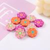 Cuentas de Madera con Estampado de Flores DIY, Piezas de Madera con Estampado de Flor de Ciruelo, Joyería para Cadena de Mascotas, Accesorios Semi-Terminados