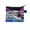 Nova Carteira Pequena de Poliéster Curta Design Simples Estampa de Anime K-Pop Hunter Grupo Feminino Carteira Porta-Moedas Cartões