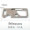 Venda Direta de Fábrica Presente Acessórios de Fivela de Metal Aço Inoxidável Abridor de Garrafa de Metal Chaveiro Anel de Suspensão Gancho com Fivela para Logo