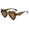 Gafas de sol con forma de corazón y montura gruesa de moda europea y americana, Gafas de sol personalizadas con forma de corazón de colores dulces, Gafas de sol peculiares de estilo callejero de celebridad de Internet