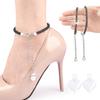 Cadena de perlas y diamantes Cordón de diamantes Instalación sin cordones Zapatos de tacón alto Tacón sin cordones Correa de talón perezosa anticaída