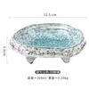 Plato Pequeño Cerámico Estilo Japonés con Pie Alto, Plato para Bocadillos, Plato Creativo de Forma Irregular, Bol Pequeño para Postre, Plato para Bocadillos de Té, Plato para Salsa de Hot Pot