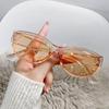 Óculos de sol estilo gatinho transfronteiriços europeus e americanos, mesmo estilo de celebridade da internet, personalizados, casuais, estilo côncavo, essenciais para o temperamento, alta qualidade, brancos, emagrecimento