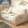 Sofá Perezoso que se puede usar para recostarse y dormir, Sofá Individual Popular para Habitaciones de Niñas, Puf Tatami Doble Pequeño, Extraíble y Lavable