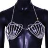 Europa y Estados Unidos venta caliente decoración de pecho con pedrería moda exagerada concha sexy Cadena corporal accesorios de circonita Cadena corporal 06