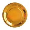 Vajilla desechable, platos de papel dorados, vasos, popotes, platos para pastel de oro rosa engrosados, suministros para fiesta de cumpleaños