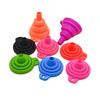Embudo de silicona plegable telescópico, mini embudo de silicona de grado alimenticio, para fugas de vino y aceite, suministros de cocina, gran oferta.