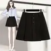 Falda de Verano 2026 Nueva de Cintura Alta Adelgazante Línea A, Falda Holgada de Moda y Versátil, Falda de Paraguas Casual Estilo Coreano Tallas Grandes