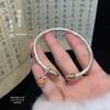 Pulsera de plata de ley 9999 con diseño de mariposa y flores colgantes, estilo chino, estilo nacional, para mujer.