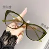 Óculos leves fotossensíveis que mudam de cor anti-luz azul lente cruzada anti-explosão alta moda olho de gato óculos planos armação de óculos óculos para miopia