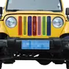 Grelha Central para Entrada de Ar em Malha de Favo de Mel Sete Cores para Jeep Wrangler 97-06