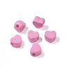 Cor de macaron tinta acrílica para assar coração estrela de cinco pontas furo grande contas soltas Pulseira DIY feita à mão acessórios de joias para miçangas