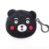 Bolsa de moedas criativa/porta-chaves clutch semicircular espesso brinquedo de pelúcia de desenho animado bolsa de moedas presente