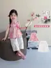 Roupa de Verão 2026 Novo Estilo para Meninas Hanfu Roupa Chinesa Tradicional de Verão Infantil Bebê Muito Bonito Conjunto de Duas Peças Estilo Fino