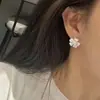Brincos de Pérola Camélia com Pino de Prata S925 para Mulheres 2025 Novo Design Popular Brincos Simples de Alta Qualidade Joias