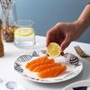 Plato nórdico de cerámica pintado a mano para el hogar, plato hondo, plato para restaurante, plato occidental, plato para desayuno, plato para fruta, plato para bistec, plato ins