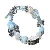 [Pequeño Yugui] Xiaozhong Diseño Original Lindo Dibujo Animado Verano Azul Leche Perro Yugui Pulsera Joyería para Mujeres