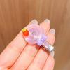 Lindo Lolipop de Hada de Fresa Pasador Pinza de Pato Corazón de Niña Pinza Pequeña Dulces Accesorios para el Cabello Pasador