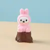 Micro-paisaje flocado adornos pequeños de resina creativos, accesorios decorativos de bolsa sorpresa, decoraciones de escritorio, pequeños artilugios, accesorios para manualidades