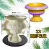Molde redondo de cemento para maceta de estilo europeo, grande, con patrón de acero plástico, molde de maceta de plástico, rejuntado de base para planta en maceta, casero