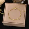 Pulsera Coreana de Doble Capa con Diamantes para Mujer, Cadena de Acero de Titanio de Verano que no se decolora, Cadena de Diseño Sencilla y Versátil Ins Nicho