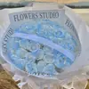 Presente de Dia dos Professores: Sabonete Flor Rosa Gelo Triturado Azul, Flor Eterna, Buquê de Presente de Aniversário para Amigos Homens e Mulheres