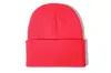 Gorro de Punto Transfronterizo Amazon Más Vendido Suministro Directo de Fábrica En Stock Panel de Luz Acrílico Versátil Europeo y Americano para Adultos Gorro Fluorescente para el Frío