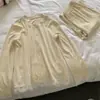 Ropa de estar de cachemira tipo mousse Du Xiaozhai para mujer, Otoño e Invierno, Encaje de pestañas, Holgada de pierna ancha, Amigable con la piel, Suave, Se puede usar afuera, Pijama