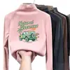 Camiseta de manga larga de forro polar para niño, nuevo estilo otoño e invierno 2026, camiseta interior de cuello redondo para niños con estampado de dibujos animados, camiseta interior para niño