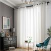 Hilo de lino al por mayor producto terminado fabricación simple moderno blanco hilo con nudos engrosado nuevo estilo hilo cortinas de dormitorio visillo