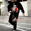 Exportación de Jardín de Infancia Aliexpress Transfronterizo Impresión 3D Serie Navideña Conjunto con Capucha Sudadera Casual para Pareja