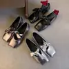 Sapatos Mary Jane com Laço Tridimensional Femininos Salto Baixo Quadrado Chegada Nova Primavera Couro de Ovelha Cano Baixo Couro Genuíno Boca Rasa Sapatos para Mulheres