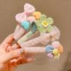 Peine para el cabello de niñas, popular en Internet, con horquilla para la parte posterior de la cabeza, artefacto para peinar el cabello roto de niñas, peine de flores para niñas pequeñas