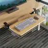 Bandeja para Teclado Debajo del Escritorio Sin Taladro Tablero de Extensión de Escritorio de Oficina Cajón de Almacenamiento para Ratón de Computadora Carril Deslizante Soporte de Clip