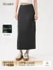 Falda para Mujer Otoño e Invierno Nueva de Punto Grueso Terciopelo de Copo de Nieve Estilo Coreano Cálida Holgada Aspecto Adelgazante Versátil Falda con Abertura Trasera