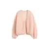 Cárdigan de Mohair Holgado Estilo Casual Sumeihui para Mujer Primavera/Verano 2026 Nuevo Chaqueta de Punto Calado Estilo TOT