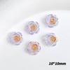 Nueva joyería luminosa para uñas con camelia en degradado de dos colores, resina tridimensional, accesorios hechos a mano para bricolaje, venta al por mayor