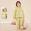[Forrado de felpa para abrigar] Conjunto de pijama de dos piezas para niños Dudu, Pijama de invierno engrosado para niños, Ropa abrigadora para niñas
