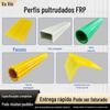 Plástico reforçado com fibra de vidro (FRP) Perfis Pultrudados, Tubos Planos, Vigas I, Perfis U, Tubos Quadrados para Plantas de Fertilizantes, Usinas de Carvão, Oficinas, Resistentes à Corrosão e Leves