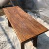 Mesa de té de madera de estilo chino para el hogar, mesa de té de olmo para invitados de entretenimiento, mesa de olmo antiguo de madera maciza