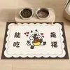 Alfombrilla Alimentación Mascota Gato Perro Pelo Liso de Fábrica Barro de Diatomeas Absorbente Resistente a la Suciedad Fácil de Cuidar Manteles Individuales Antideslizante A Prueba de Salpicaduras Alfombrilla para el Suelo