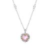 Collar Rosa de Amor de Lujo Ligero de Alta Gama Estilo Chanel Pequeño Exquisito Estilo Ins de Celebridad de Internet Zircón en Forma de Corazón Combinable Cadena para Clavícula