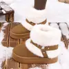 Botas de Nieve Talla Grande para Mujer Forradas de Polar Engrosadas Cálidas de Invierno Antideslizantes Impermeables Botas de Media Pantorrilla Suela Gruesa Zapatos de Algodón para Mujer
