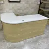 Mesa de corte de frutas para frutería consola isla de mármol individual doble mostrador caja registradora acero inoxidable soporte de mesa de corte y lavado de frutas