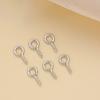 Chapado en oro color oro de 18 quilates hilo de retención ángulo de oveja clavo de tornillo de 9 palabras anillo colgante anillo para colgar accesorios de joyería de perlas
