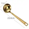 Juego de espátulas de acero inoxidable, espátula para freír, cuchara para sopa, juego de utensilios de cocina, espátula para saltear para el hogar, colador para olla caliente, venta al por mayor