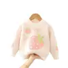 Nuevo Suéter para Niña Terciopelo de Visón Estilo Otoño e Invierno 2025 para Niños Pequeños y Medianos Suéter Básico para Bebé Niña Suave y Ceroso Cálido