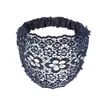Diadema Ancha de Encaje con Perlas para Mujer Elegante Hueca Transpirable Banda para el Cabello Accesorios para el Cabello